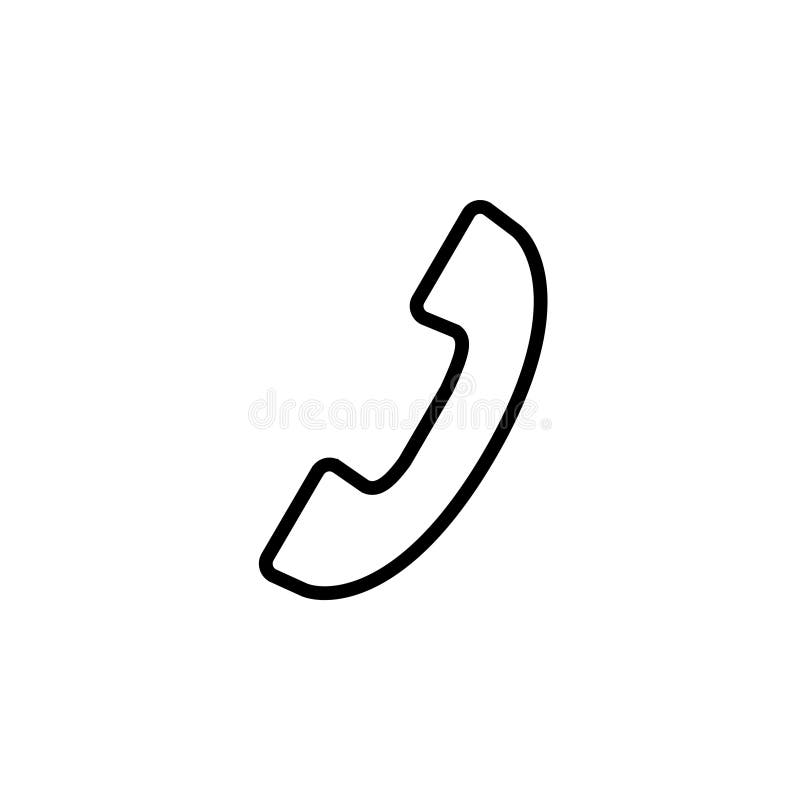 Phone Handset Line Icon Symbol Stock Vector Illustration of