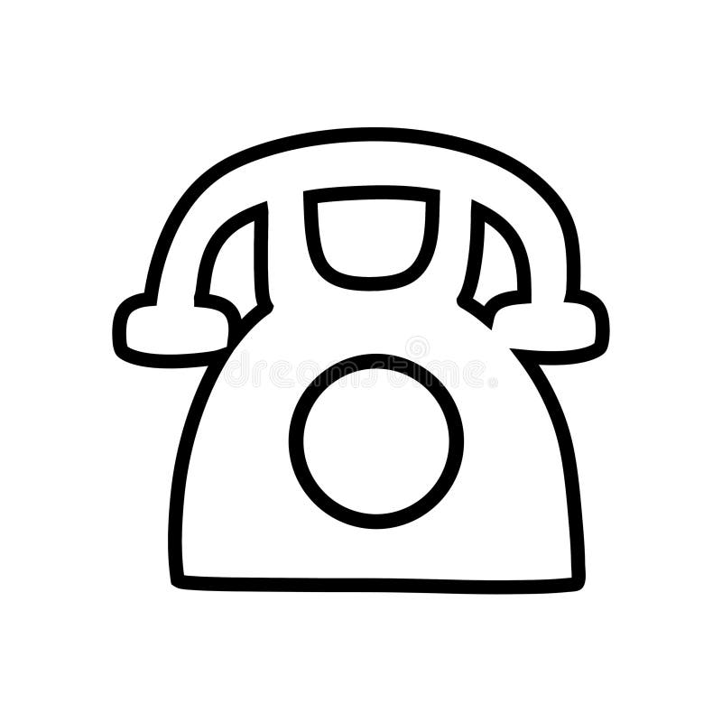 Phone Icon with Handset. Vector Illustration Stock Illustration
