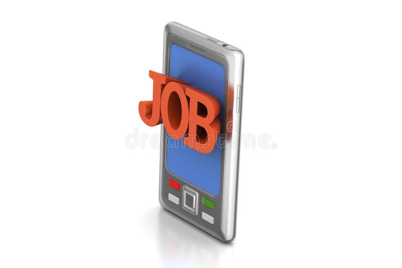 Phone with job application stock photo. Image of online 52680564