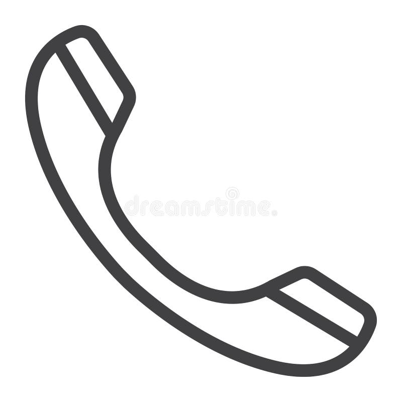 Old Phone Line Icon, Contact Us and Telephone Stock Vector Illustration of isolated, classic