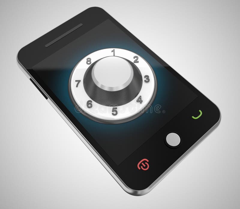Phone Lock Combination Concept Stock Illustration Illustration of