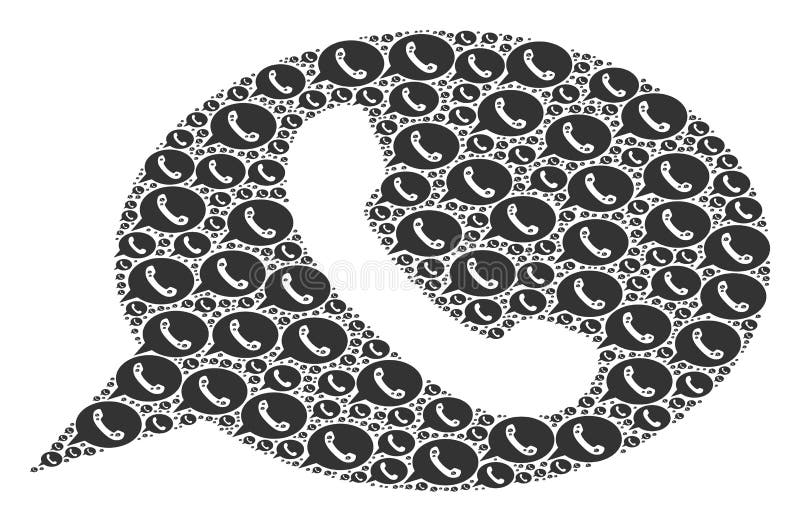 Phone Message Fractal Mosaic of Itself Items royalty free illustration