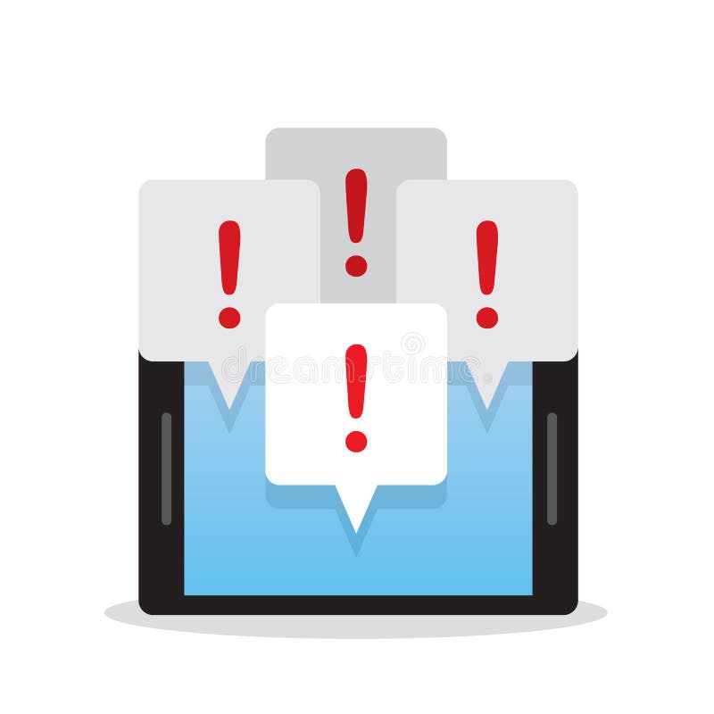 Phone Multiple Notifications Stock Vector Illustration of apps, speech 46971522