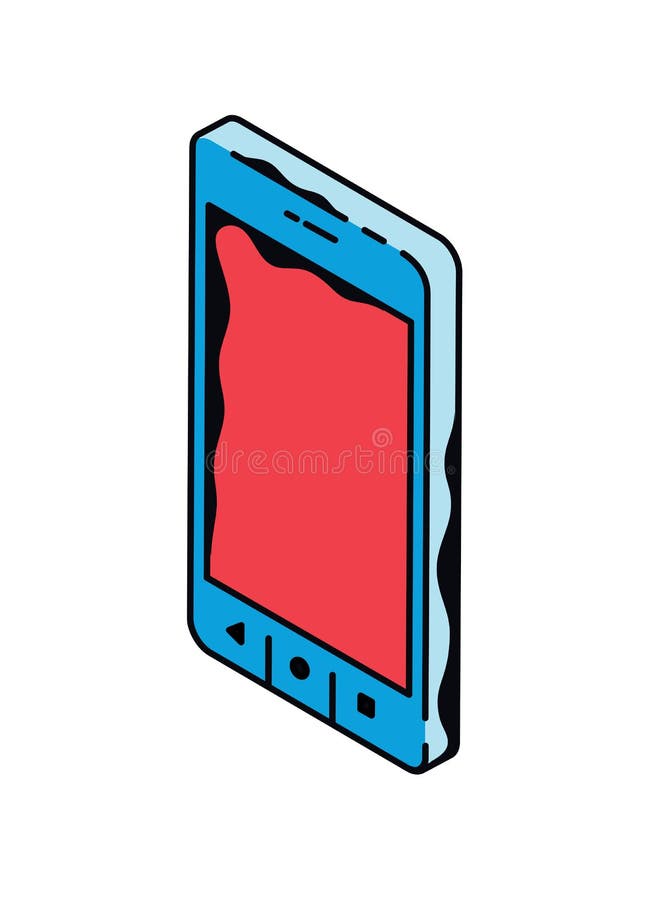 Phone pattern Vector. Layout smartphone for the designer. Phone screen in isometric in cartoon style stock illustration Phone pattern Vector. Layout smartphone for the designer. Phone screen in isometric in cartoon style stock illustration