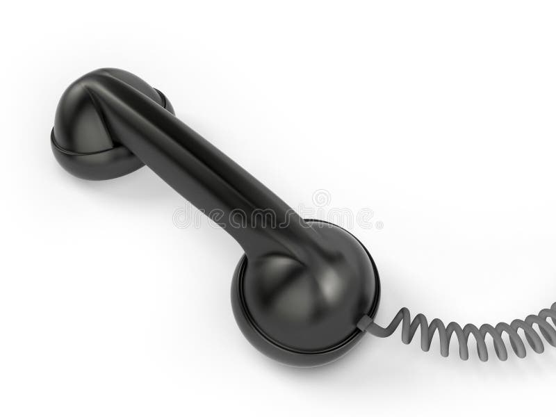 Phone receiver isolated stock illustration