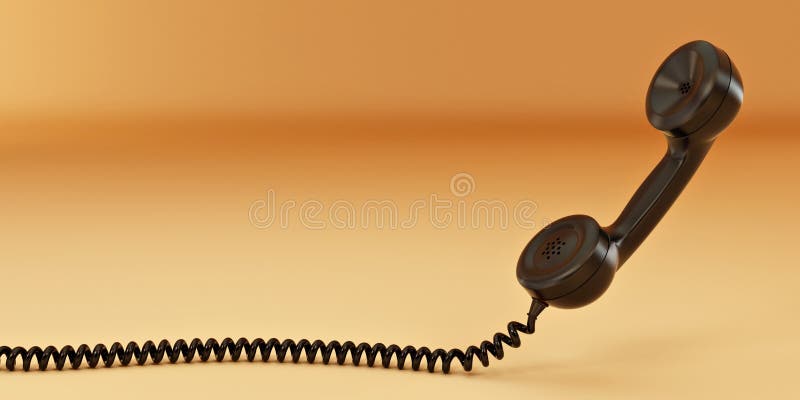 Phone reciever. 3d vector illustration