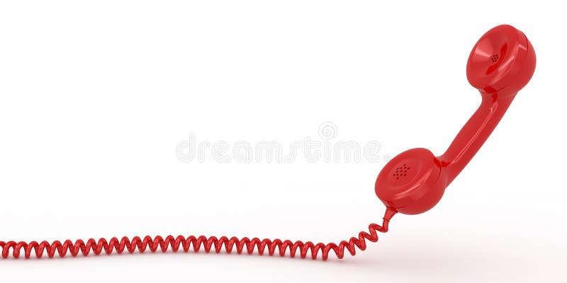 Phone reciever on white isolated background stock illustration