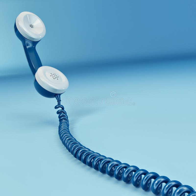 Phone reciever on white isolated background vector illustration