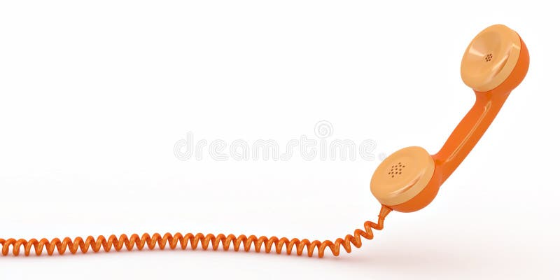Phone reciever on white isolated background royalty free illustration