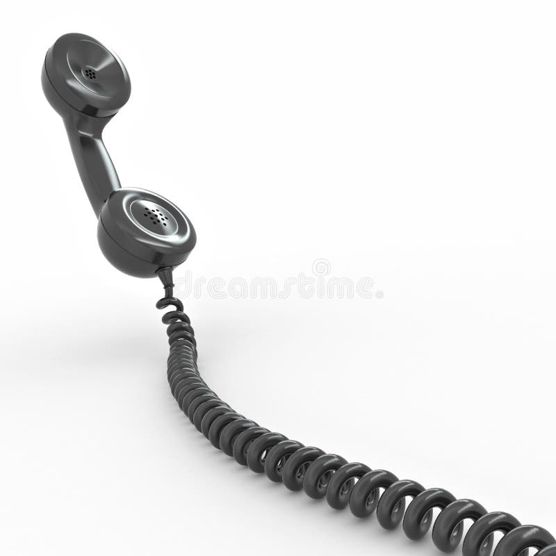 Phone reciever on white isolated background royalty free illustration