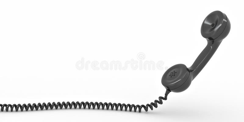 Phone reciever on white isolated background royalty free illustration