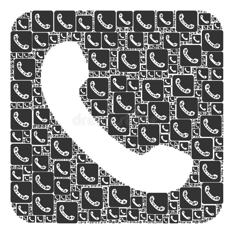 Phone Recursive Composition of Itself Icons stock illustration