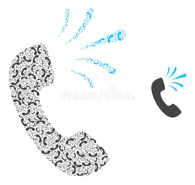 Phone Signal Recursion Mosaic of Self Icons royalty free illustration
