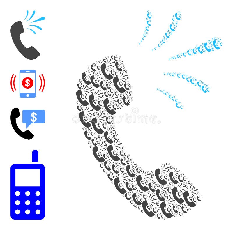 Phone Signal Recursive Composition of Self Items stock illustration