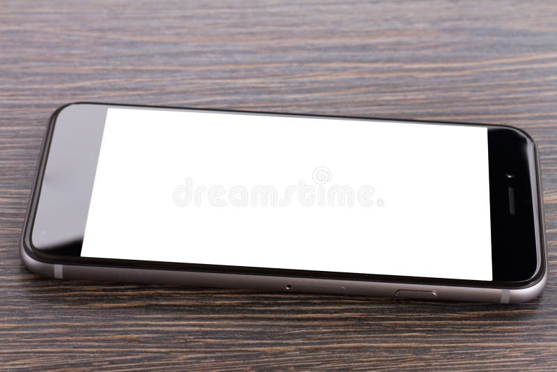 Phone on table stock image. Image of mockup, computer 51711097