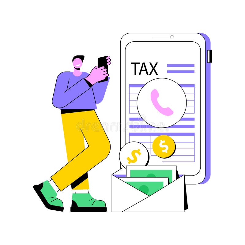 phone-tax-filing-abstract-concept-vector-illustration-stock-vector