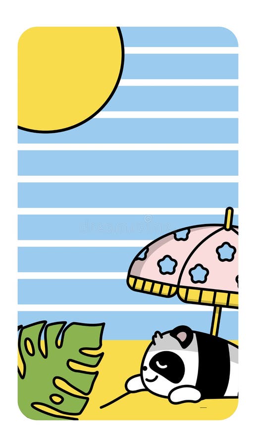 Phone Wallpapers, Stories for Instragrams. Little Cute Panda on Summer Vacation Sunbathes on the Beach Under an Umbrella Stock Illustration - Illustration of emotions, chinese: 179302562 Phone Wallpapers, Stories for Instragrams. Little Cute Panda on Summer Vacation Sunbathes on the Beach Under an Umbrella Stock Illustration - Illustration of emotions, chinese: 179302562