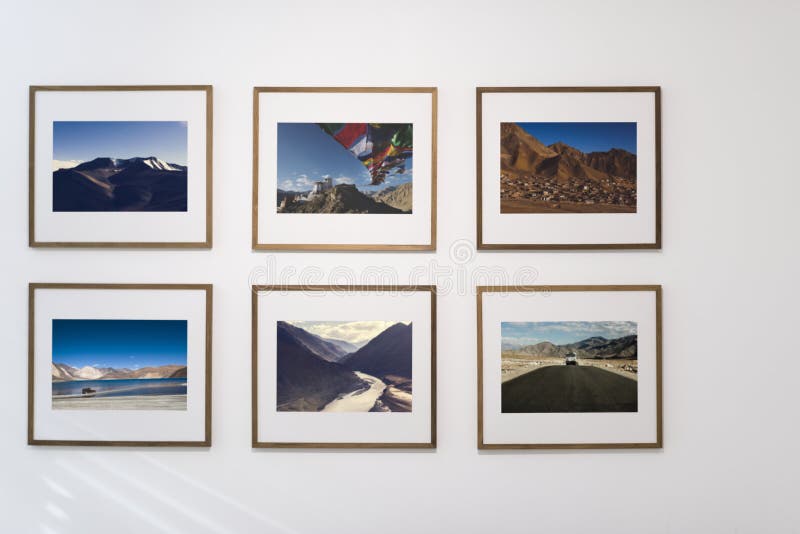 Photo art gallery on the wall