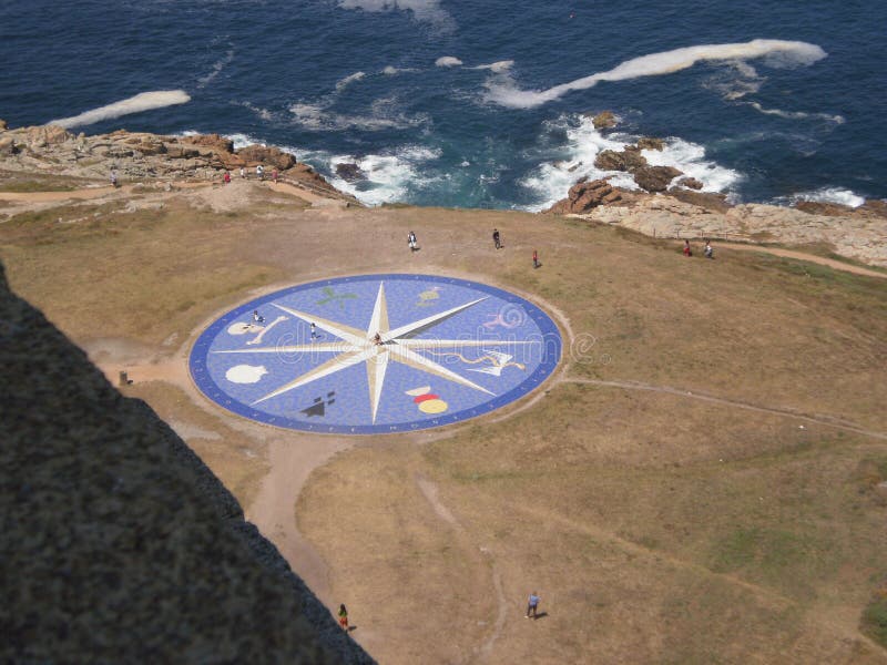 Photo Aérienne Du Compas Du Phare D'Hercules À La Coruna. 7 ao?t 2012. La Coruna Galicia, Espagne. Nature des vacances image stock Photo Aérienne Du Compas Du Phare D'Hercules À La Coruna. 7 ao?t 2012. La Coruna Galicia, Espagne. Nature des vacances image stock