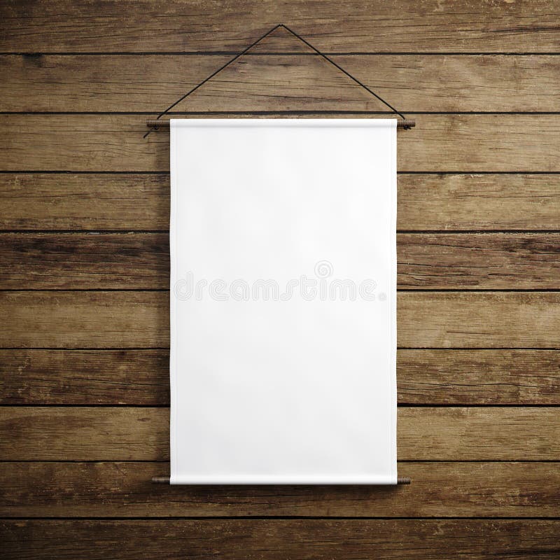Photo of blank white vintage canvas hanging on the wood background. Vertical mockup. 3d render stock images Photo of blank white vintage canvas hanging on the wood background. Vertical mockup. 3d render stock images