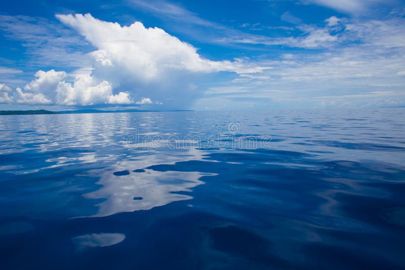 Download Photo Of Blue Sea And Tropical Sky Clouds. Seascape. Sun Over Water,Sunrise. Horizontal. Nobody Picture. Ocean Stock Photo - Image of beach, season: 74767690