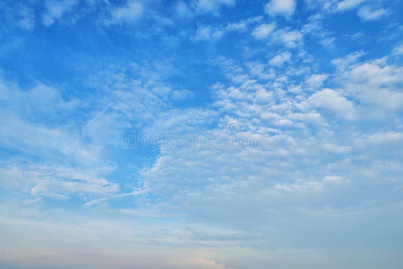 Blue sky with stratus cloud