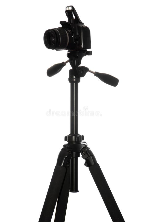 Photo camera on tripod stock photo. Image of professional 13047802