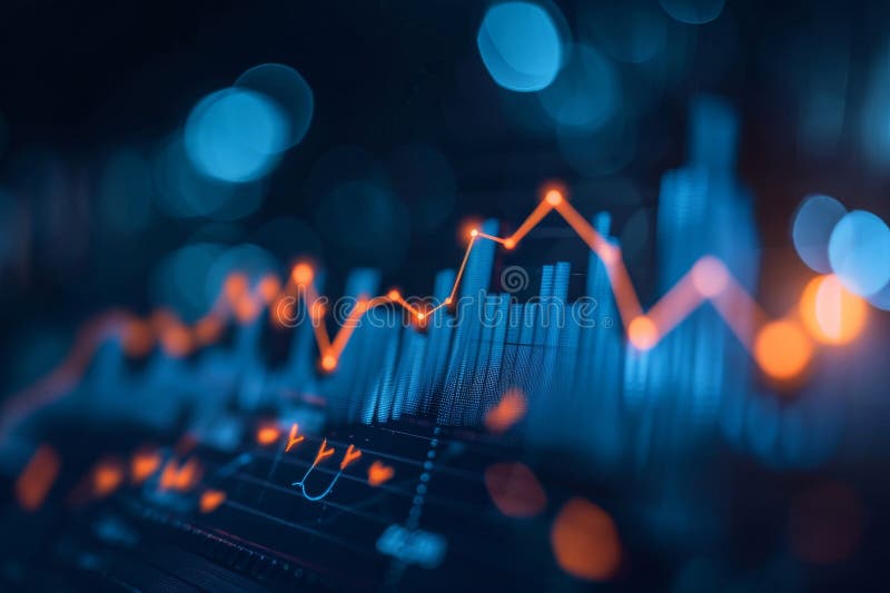 This photo captures a detailed close-up of a graph displayed on a computer screen, showcasing precise data analysis in progress, A vector illustration