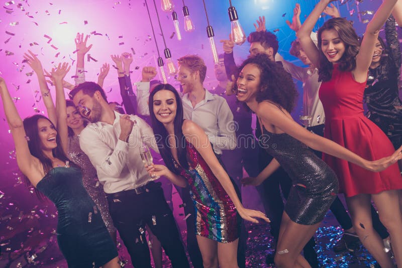 Photo of Careless People Celebrate Pretty Girls Dance Floor Falling ...