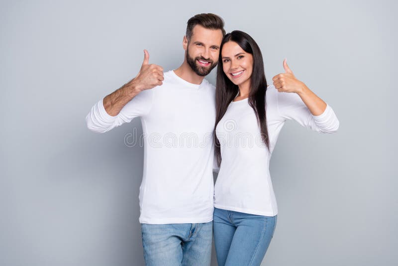 Photo of Charming Cute Sister Brother Wear White Shirts Smiling Showing ...