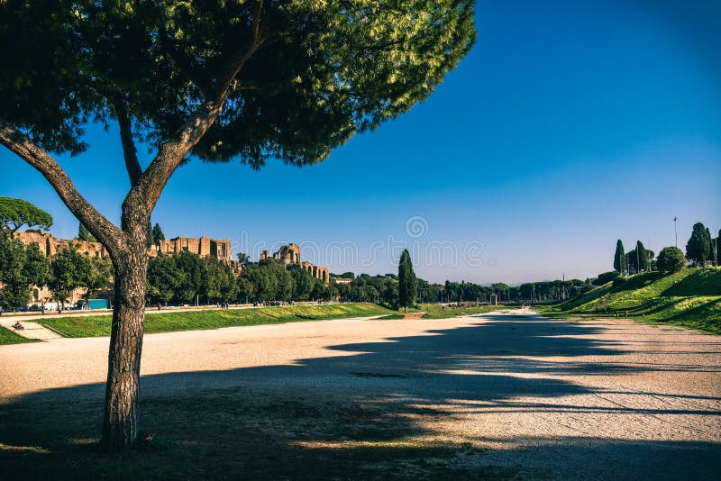 Circus Maximus with shadowly path