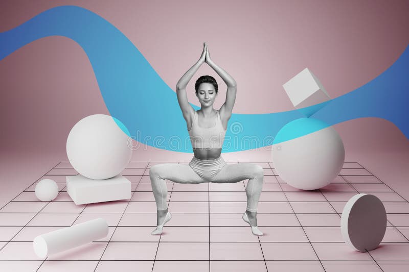 Girl in Yoga Pose 444 - 3D Model by deep3dstudio