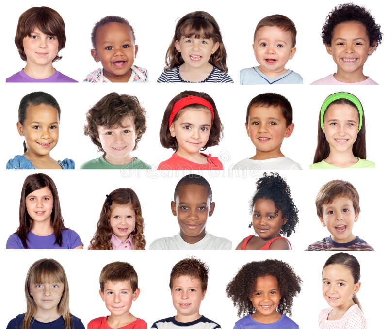 Photo collage of children royalty free stock photo
