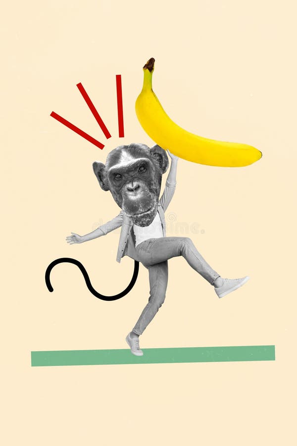 https://thumbs.dreamstime.com/b/photo-comics-sketch-collage-picture-carefree-monkey-head-lady-rising-big-banan-isolated-beige-color-background-photo-comics-281640628.jpg