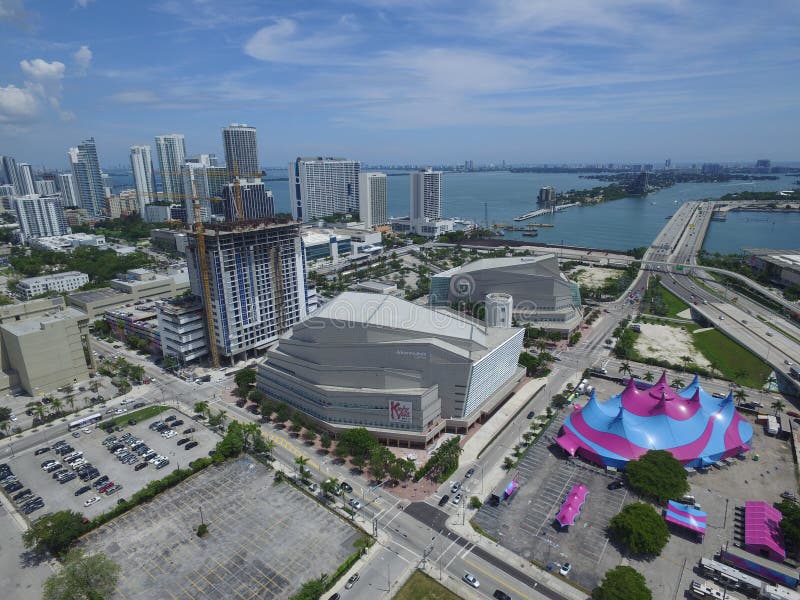 Photo d'antenne d'Adrienne Arsht Center photo stock Photo d'antenne d'Adrienne Arsht Center photo stock