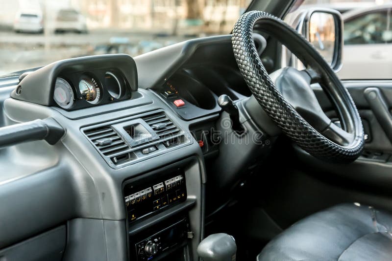 Photo of the dashboard in the car royalty free stock photos