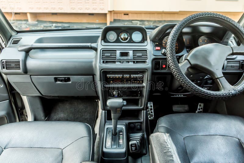 Photo of the dashboard in the car stock photos