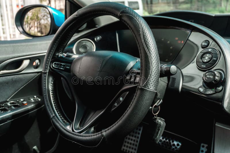 Photo of the dashboard in the car royalty free stock photos