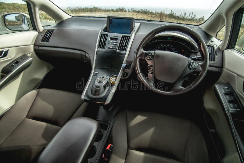Photo of the dashboard in the car royalty free stock image