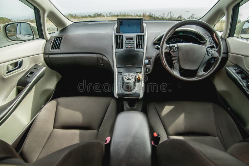 Photo of the dashboard in the car royalty free stock photo