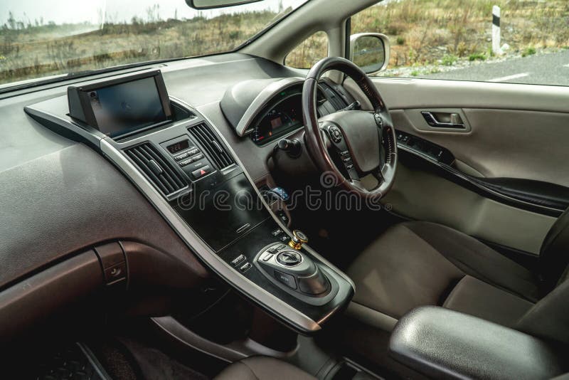 Photo of the dashboard in the car royalty free stock photos