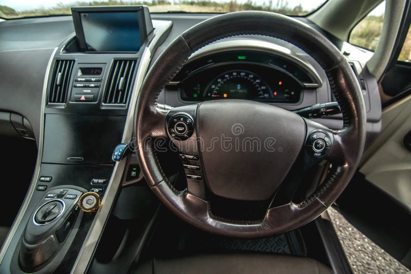Photo of the dashboard in the car royalty free stock images
