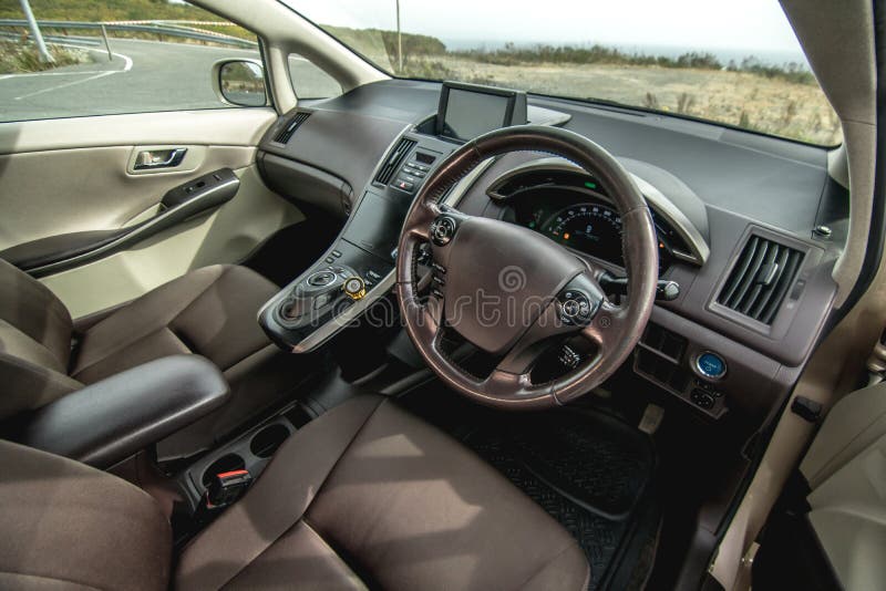 Photo of the dashboard in the car royalty free stock photography