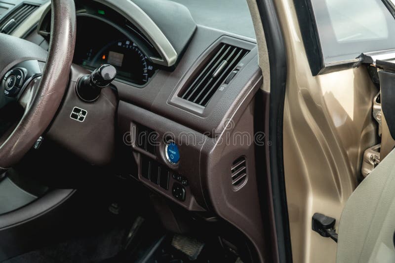 Photo of the dashboard in the car royalty free stock image