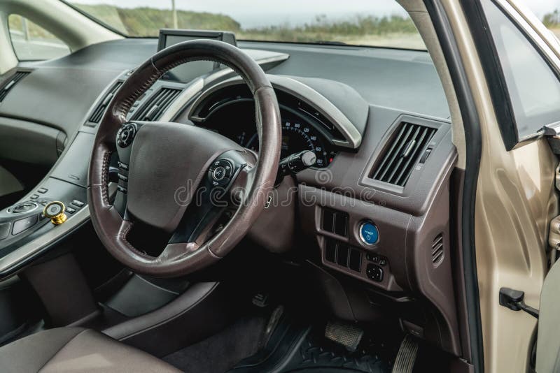 Photo of the dashboard in the car royalty free stock photos
