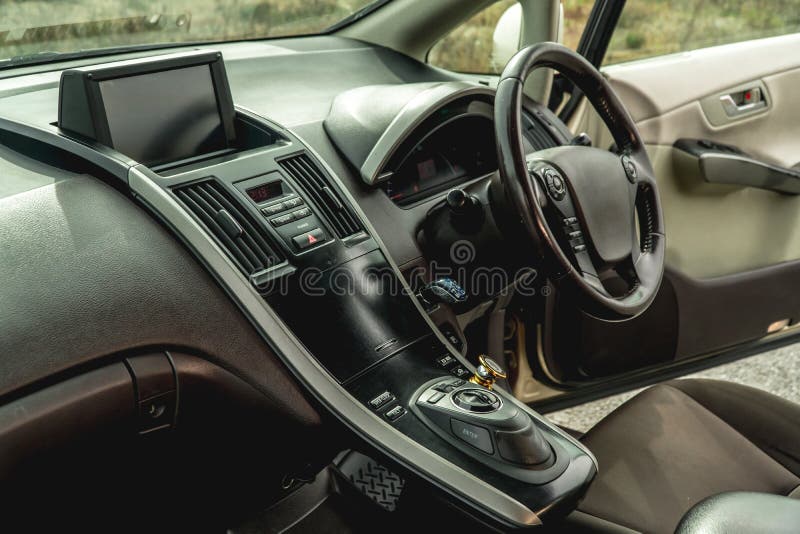 Photo of the dashboard in the car royalty free stock photo