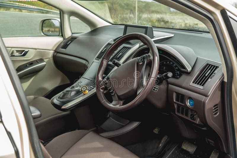 Photo of the dashboard in the car royalty free stock photography