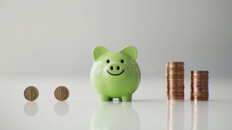 Photo de Green Piggy BankAI générée photo libre de droits