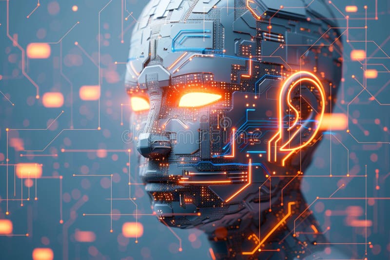 Photo Digital AI backdrop, 3D rendering, emphasizing the artificial intelligence concept vector illustration