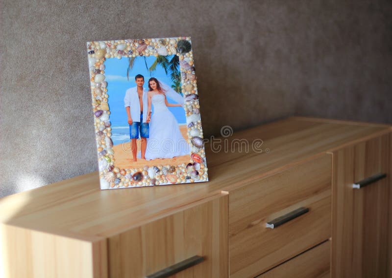 Photo Frame on Chest of Drawers Stock Image Image of home, wedding